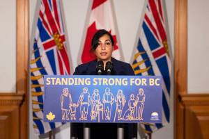 B.C. Attorney General Niki Sharma on Oct. 9, 2025. Sharma announced Dec. 12, 2025 that the province has filed a notice of civil claim in B.C. Supreme Court against vaping and e-cigarette giant, JUUL. (Photo courtesy B.C. government)